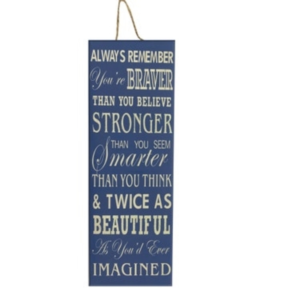 Motivational Blue and White Wall Art
